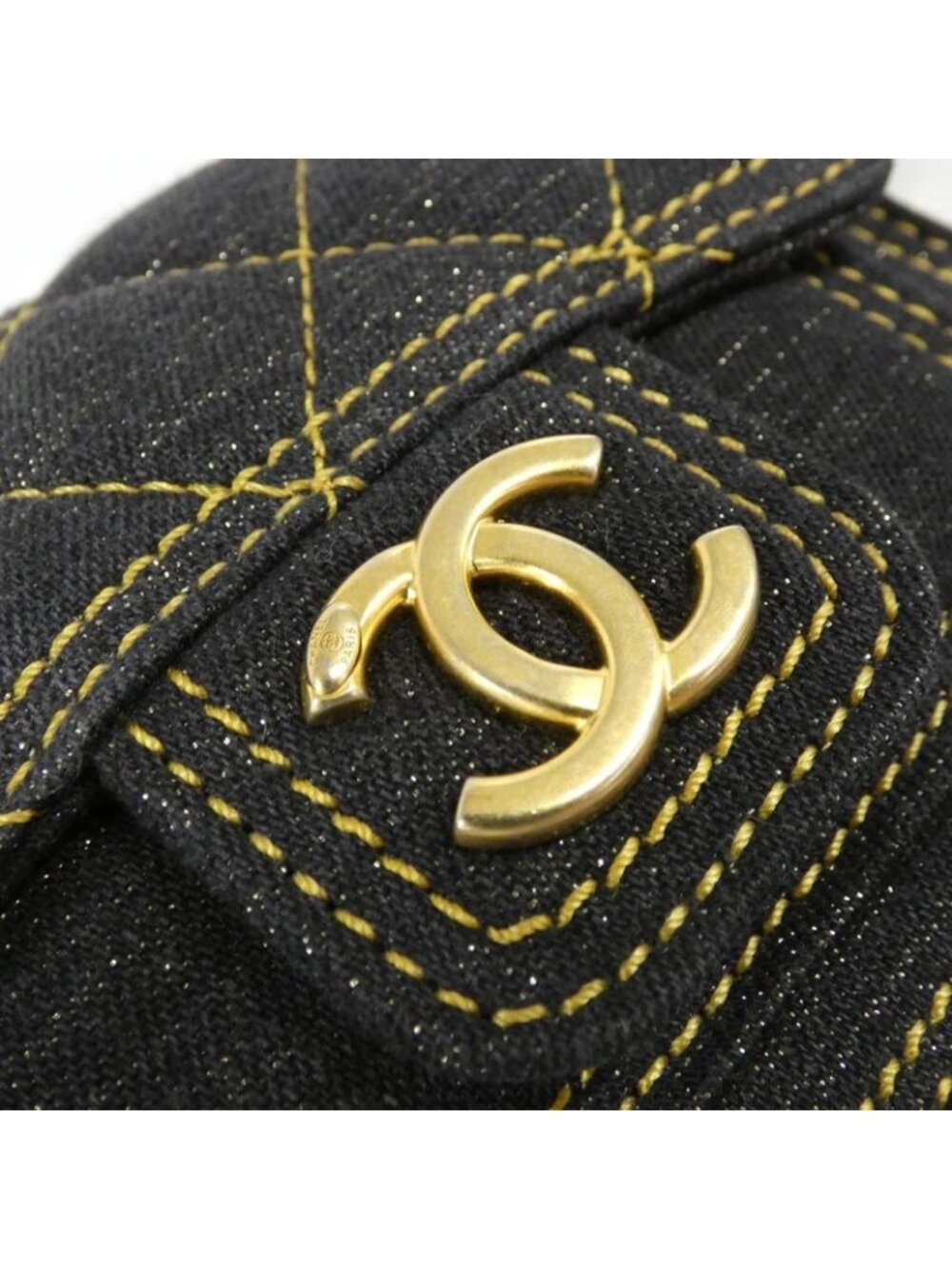 Chanel Chain Clutch Denim Black Mat - Picture 5 of 10